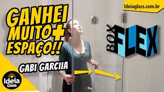 ENCONTRAMOS A MELHOR SOLUÇÃO PARA O BANHEIRO DA GABY GARCIIA  Box Flex  Ideia Glass [upl. by Regen]