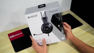 UNBOXING  A4Tech FH200i OverEar Headphone w Noise Cancelling Mic amp Dual Jack Adapter  GOGADGETS [upl. by Ysdnil]