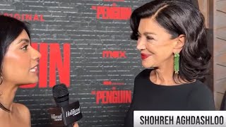 Emmywinning actress Shohreh Aghdashloo dazzles in Alex Soldier at world premiere of HBO The Penguin [upl. by Leahcin]