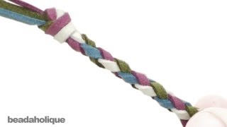 How to Make a Four Strand Round Braid [upl. by Erreipnaej555]