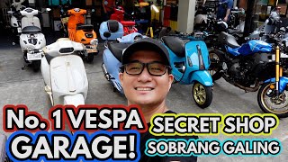 PINAKA MAGANDANG VESPA MOTO GARAGE SOBRANG GANDA NG MGA UPGRADE LAHAT KAYA [upl. by Berkshire]