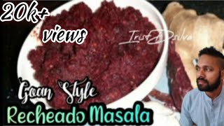 Goan Recheado Masala Recipe How to make Recheado Masala  Chef Irist [upl. by Bratton]