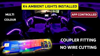 AMBIENT LIGHTS INSTALLATION🔥 BALENO MODIFICATION  APP CONTROLLED ambientlights balenomodified [upl. by Nonrev43]