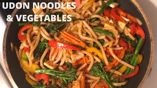 Udon Noodles amp Vegetables Stir Fry [upl. by Keel278]