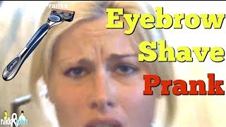 APRIL FOOLS EYEBROW SHAVE PRANK  Top Boyfriend and Girlfriend Pranks [upl. by Skantze]