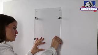 How to Wall Mount Acrylic Poster Holder  Discount Displays [upl. by Viridi999]