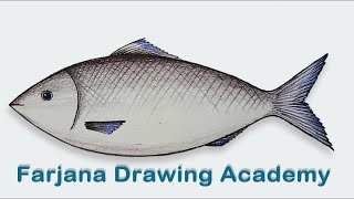 How to Draw a Cartoon Fish Cute and Easy [upl. by Lalita]