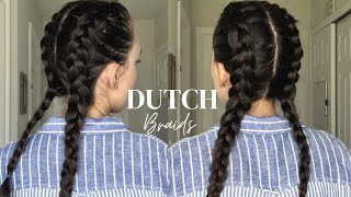 EASY DUTCH BRAID TUTORIAL [upl. by Narot]