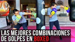 Las MEJORES COMBINACIONES de GOLPES en BOXEO Incluye Ejercicio [upl. by Ellinad]