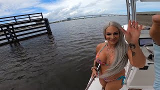 DAYTONA BEACH FLORIDA bridge fishing with BABE [upl. by Hole]