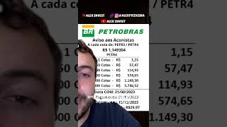 Petrobras anunciou pagamento de DIVIDENDOS Data COM PETR4 PETR3 [upl. by Euqirne230]