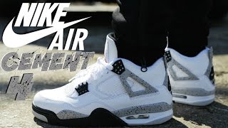 2016 Jordan 4 quotCementquot w On Foot  Comparison [upl. by Esac597]