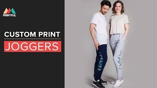 Custom Print Joggers Printful print on demand [upl. by Nonrev849]