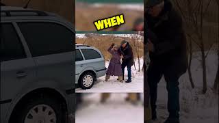 Helpless Old Woman Stuck in SNOW tiktok youtubeshorts shorts [upl. by Mohsen618]