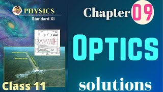 Optics class 11 physics chapter 9 exercise solutions and numericals maharashtra board [upl. by Neeloj134]