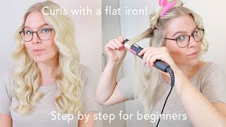 How To Curl Your Hair With A Straightener For Complete Beginners LONG LASTING CURLS [upl. by Ita323]