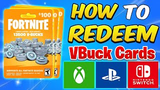 How to REDEEM Fortnite VBucks on ALL Consoles Full Guide [upl. by Schluter]