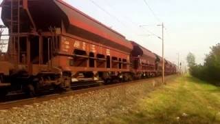 Hž 1141 007 with 8axle schnabel car at end of freight train [upl. by Jehius571]