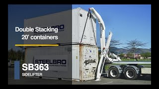 Double Stacking Shipping Containers  Sidelifter training SteelbroLtd [upl. by Alleuqram]