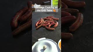 Sound of Sausages sizzling on the Grill Table gotlandskorvfabrik soundscapes soundofsweden [upl. by Elbart]