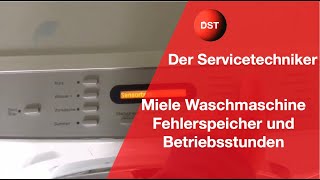 Servicemodus Fehlerspeicher und Betriebsstunden bei Miele Waschmaschinen abfragen Reupload [upl. by Weinstock261]