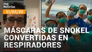 Coronavirus Las máscaras de Snokel se transforman en respiradores y equipo de protección [upl. by Skantze]