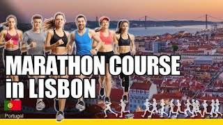 Marathon course at Lisbon Marathon [upl. by Eilujna]