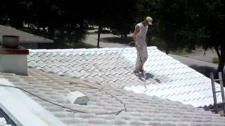 Roof Cleaned Sealed  Painted with Tile Guard Roof Coating [upl. by Pall]