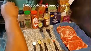 THE BEST WAY TO MARINATE STEAK RIBEYE OR PORTERHOUSE [upl. by Yniar]