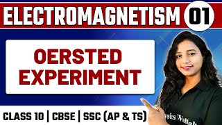 ELECTROMAGNETISM 01  Oersted Experiment  Physics  Class 10th  CBSE  SSC AP amp TS [upl. by Enenaej820]