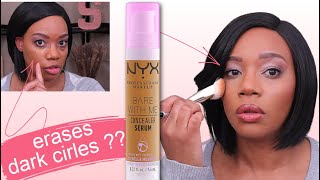 NYX Bare With Me Concealer Serum Best Drugstore Concealer for Under Eyes over 40 [upl. by Karylin]