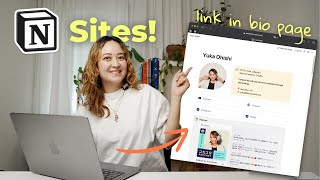 Make LinkinBio sites with me using Notion Sites [upl. by Ydnyl233]