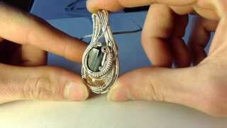 Stillness Wire Wrap Pendant with raw Tourmaline Crystals Garnet Cluster [upl. by Ioved6]