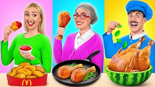 Défi De Cuisine Moi vs GrandMère  Trucs et Astuces de Cuisine par Mega DO Challenge [upl. by Ilsel]