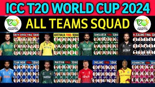 ICC T20 World Cup 2024  All Team Squad  T20 Cricket World Cup 2024 All Teams Squad  T20 WC 2024 [upl. by Hollerman]