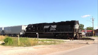 NS 48D with NS 1824 at Rossville Avenue  NS 1090 in the NS Yard in Frankfort Indiana [upl. by Quintin]