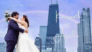 Best Wedding Teaser  Chicago  Anjela amp Kavinaath  Hindu X Christian  UV ZenPho Productions [upl. by Parrisch]