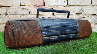 I Restored this Panasonic Stereo Radio Cassette Recorder Junk  Panasonic RX  FT510 Restoration [upl. by Ahsinot]