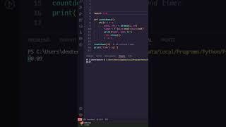 Python in 60 seconds Countdown Timer [upl. by Nathan]