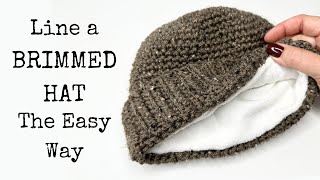 How to Line a Brimmed Hat With Fleece  Easy Sew in Technique [upl. by Breban]