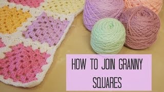 CROCHET How to join granny squares for beginners  Bella Coco [upl. by Nalek132]