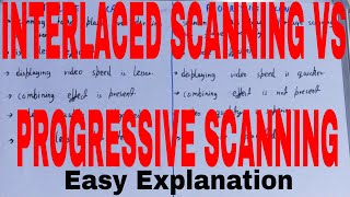 Interlaced vs Progressive ScanningDifference between interlaced and progressive scan [upl. by Calla]