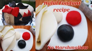 হালাল ফনডেন্ট রেসিপি  Homemade Fondant recipe without marshmallow [upl. by Leunamnauj]