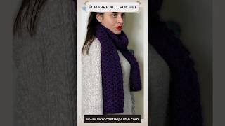 Écharpe Atlas au crochet crochet crochetdébutant crochetpattern crochettutorial tutocrochet [upl. by Elliot]