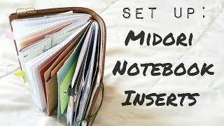 How To Set Up Travelers Notebook Midori Inserts [upl. by Kipper471]