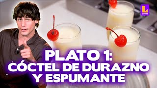 El Gran Chef Famosos PROGRAMA 29 de diciembre Plato uno Cóctel de durazno y espumante  LATINA [upl. by Avik]