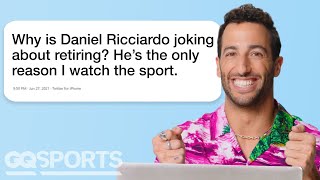 F1 Driver Daniel Ricciardo Replies to Fans on the Internet  Actually Me  GQ Sports [upl. by Zinah743]