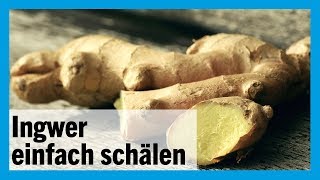 Küchentrick Ingwer schälen leicht gemacht 🥄 [upl. by Amando]