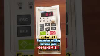 A33 Emotron VFD parameter setting service paid 91 9814571211 solarenergy [upl. by Mas]