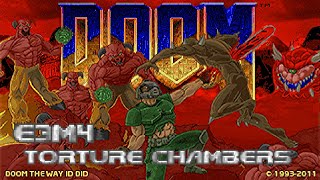 Doom the Way id Did  E3M4 Torture Chambers 100 DOSBox [upl. by Dolphin]